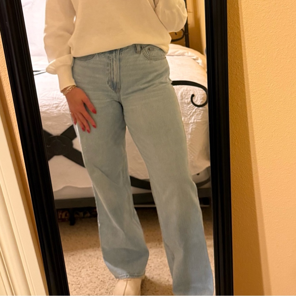 Abercrombie & Fitch Women's High Rise Jeans in Light Blue